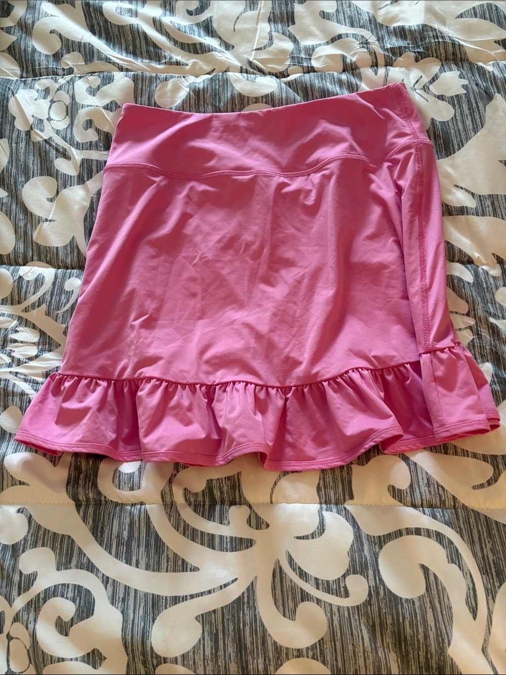 Vineyard Vines Pink Ruffle Hem Skater Skirt